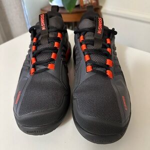 K-Swiss Men‘s Ultrashot Tennis Shoes Asphalt/Black/Orange US10.5